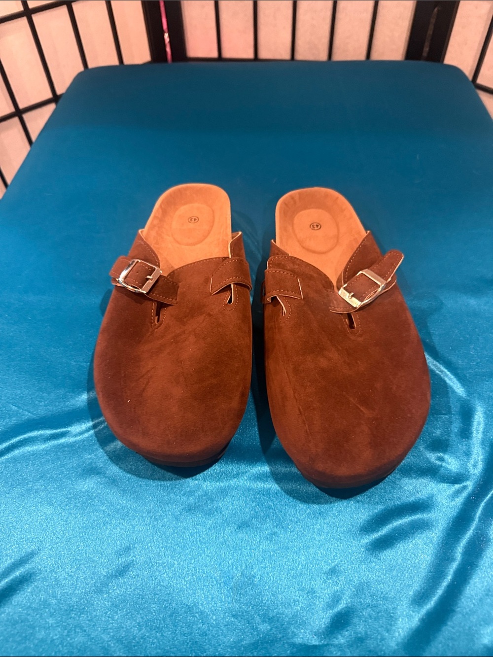Men's Brown Suede Slip-On Buckle Loafers